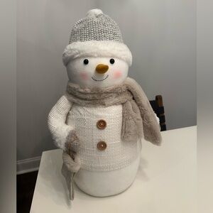 Target Wondershop Christmas Winter Fabric Snowman Decor Pom Hat NWT
